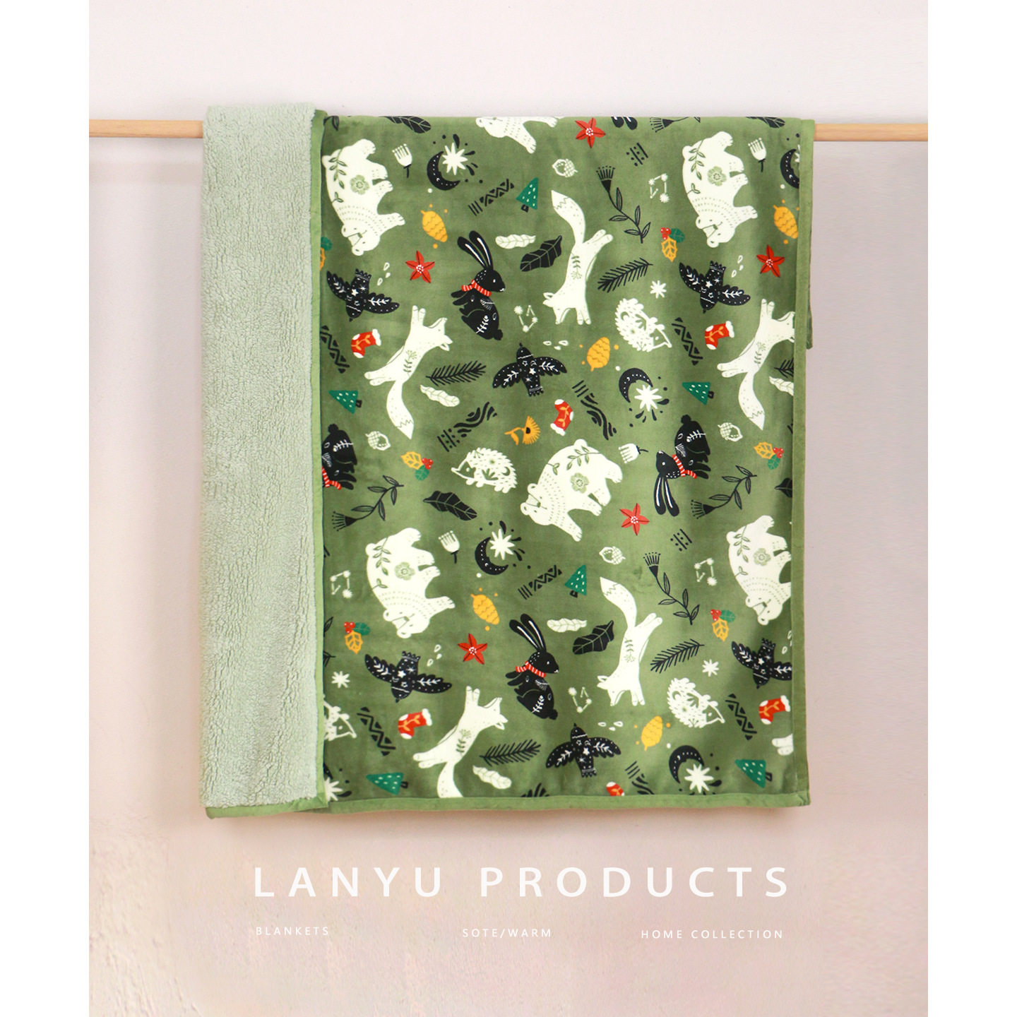 American Cartoon Thickened Blanket Sofa Cover Blanket Quilt Christmas Style Export Export Blanket Four-Season Universal Nap Blanket