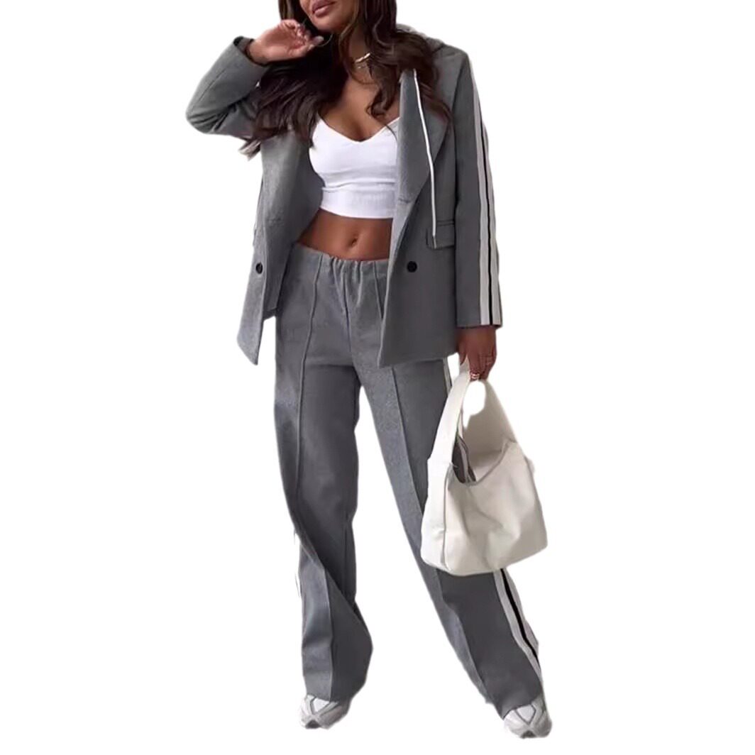 Hooded Sweater and Wide Leg Pants Set Casual Style Comfortable Fabric Autumn Winter Fashion Wholesale Available