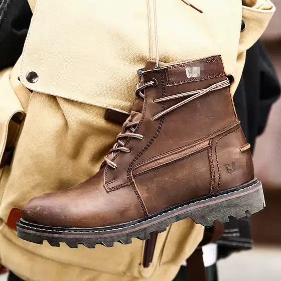 Men's and Women's Carter Workwear Shoes Cross-border Large Dock Layer Cowhide Martin Boots Men's Casual Leather Shoes British Motorcycle Boots