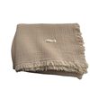 Pure Cotton Maillard color gauze blanket pure cotton tassel light luxury simple lunch break blanket class A air conditioning towel quilt