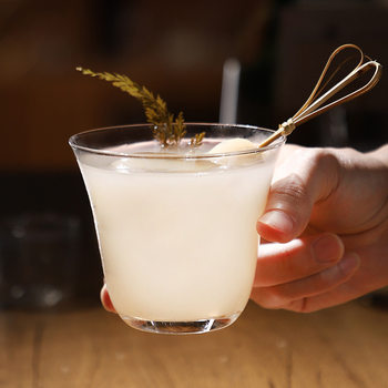 Wide-mouth Cup Cocktail Cup Bar Lychee Wine Cup Light Wind Bubble Water Cup Gin Tonic Cup Japanese Colin Cup