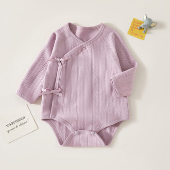 Baby sheath clothes spring, autumn and winter long-sleeved baby one-piece clothes bottoming inner wear newborn cotton romper Heshang clothing
