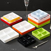 Melamine Hot Pot Four-Compartment Side Dish Plate Snack Platter Plastic Compartment Bar Dried Fruit Plate Ktv Fruit Plate Snack Dish