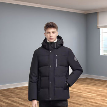 2024 winter new men's white goose down jacket extremely cold series fashion versatile high-end hooded warm coat