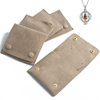 New Velvet Super Quality Double Snap Plus Inner Card Board Jewelry Cloth Bag Earrings Necklace Pendant Khaki