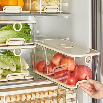 Food-Grade Refrigerator Storage Box Kitchen Preservation Box Freezer Refrigeration Sealed Large Fruit and Vegetable Box with Lid for Storage