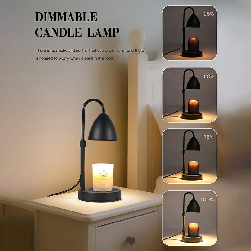 Aromatherapy Lamp Melted Wax Lamp Fragrance Warm Retro Melted Candle Lamp Bedroom Bedside Black Night Light Atmosphere Table Lamp Wholesale