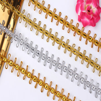 Wholesale new clothing accessories financial gold curtain lace home soft decorations gold and silver silk lace national gold lace