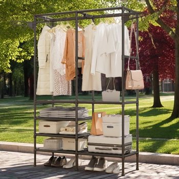 New Coat Rack Multi-functional Clothes Hanger Household Bedroom Floor Clothes Rack Simple Clothes Rack Clothes Storage Rack