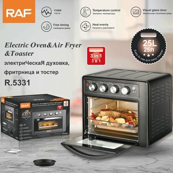 Raf European Standard Cross-Border Large-Capacity Oven Household High-Power Three-In-One Multi-Functional Air Fryer Toaster 25L