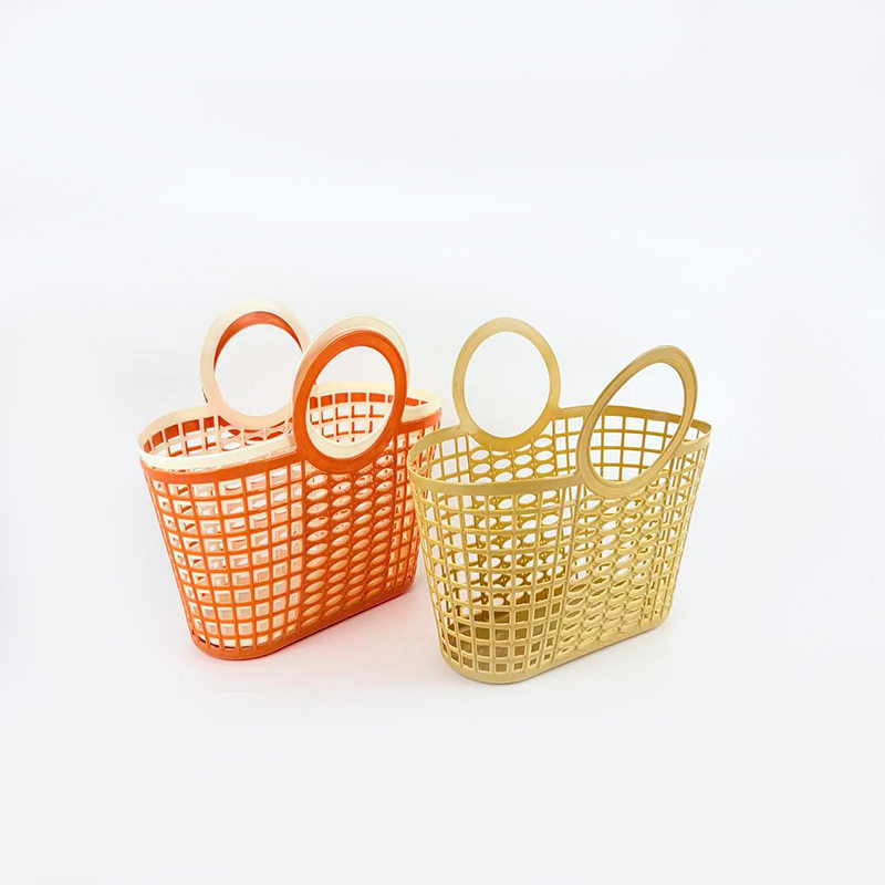 Portable Bath Basket, Bathroom Shower Basket, Storage Basket, Desktop Plastic Bath Basket, Storage Basket, Hollow Bath Basket