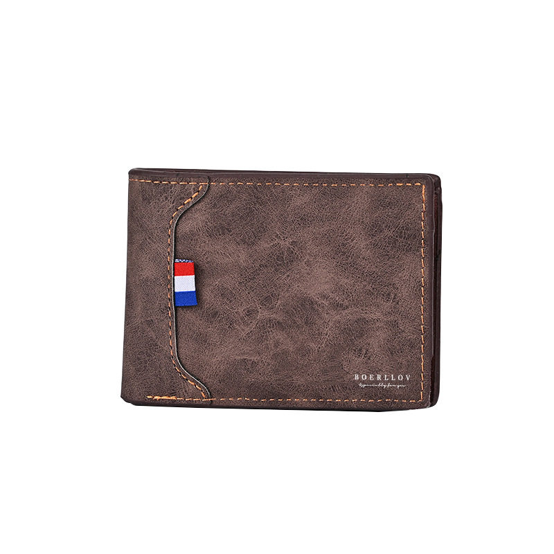 B0Erl Men's Short Wallet Korean Version Multi-Card Slot 80% off Coin Purse Youth Horizontal Wallet Factory Direct Sale