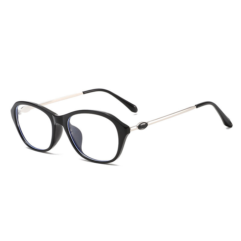 Fake Korean-Style Retro Anti-Blue Light Glasses for Women with Prescription, High-End College Style Plain Cat-Eye Glasses Frame