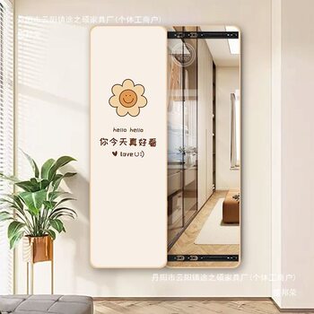 Hidden Full-Body Mirror Wall-Mounted Invisible Sliding Bedroom Dressing Mirror Entrance Corridor Fitting Decorative Mirror