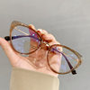 7128 American ultra light TR cat's eye frame women's wholesale cross-border Europe and the United States hot-selling temperament tea brown flat mirror