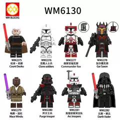Foreign Trade Goods WM6130 TV Movie Series Commander Black Samurai Assembled Building Blocks Toy Bag