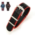 2-color red black steel buckle