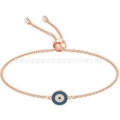 Rose gold devil's eye bracelet