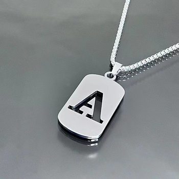 English 26 Letter Necklace Titanium Steel Necklace Male and Female Student Couple Clothing Accessories Niche Design Simple and Versatile Trend