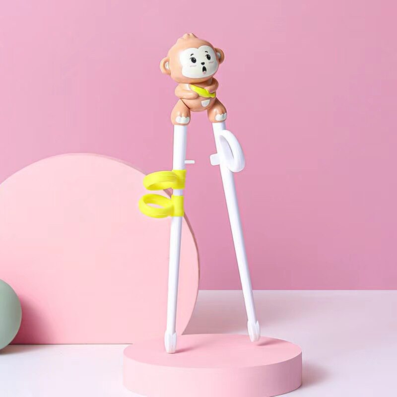 Children's training chopsticks +304 stainless steel spoon combination suit practice chopsticks complementary food feeding chopsticks 9480