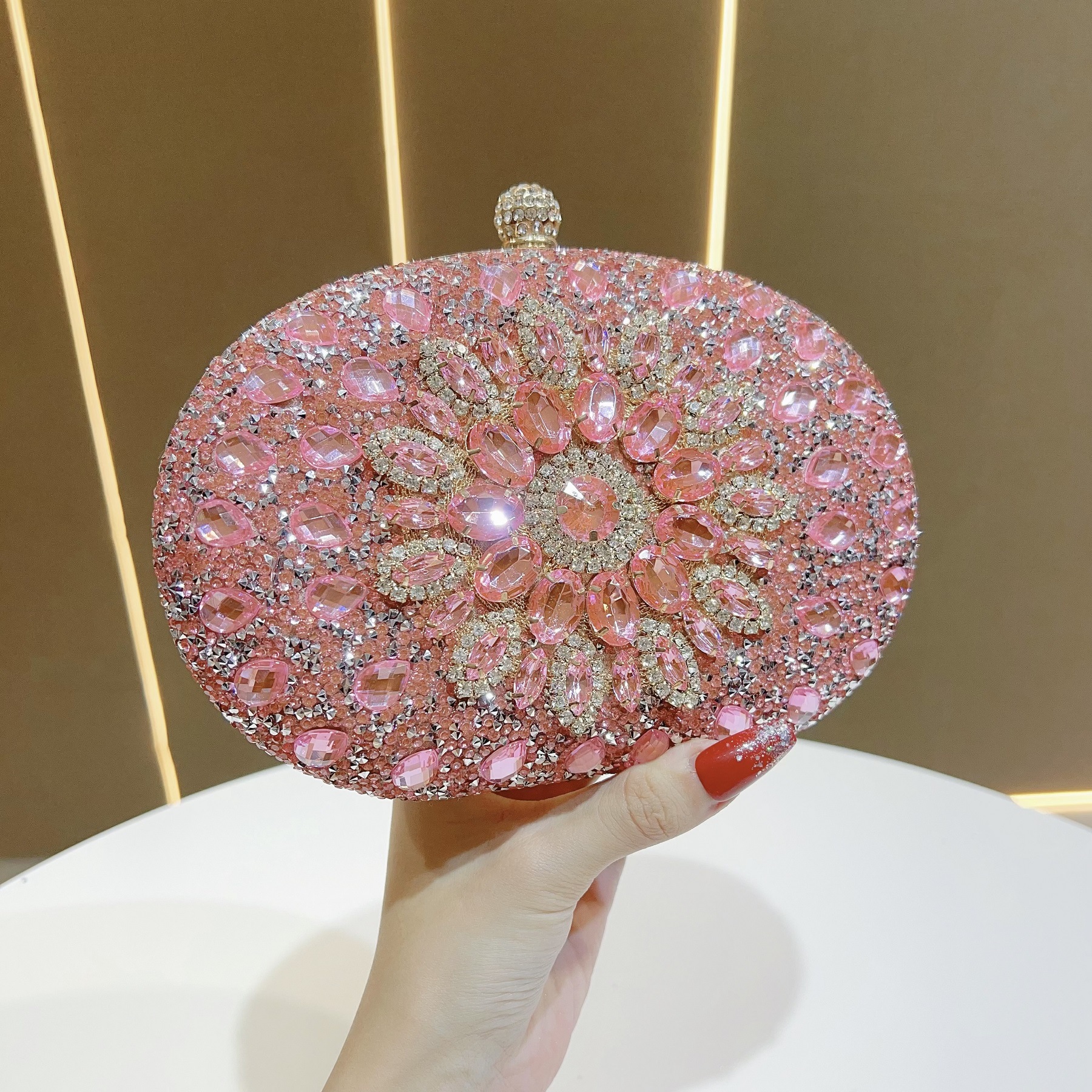 Cross-border Rhinestone Sunflower Dress Banquet Bag Luxury Celebrity Elegant All-match Diamond-encrusted Crossbody Small Handbag Full Diamond 11 O1CN014LLkld2LHXp67ecs9 !!2216856689667 0 cib
