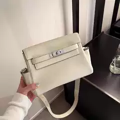 Cross-border New Bag Cowhide Kelly Messerman Bag Multi-functional Crossing Shoulder High-end All-match Texture Bag for Women