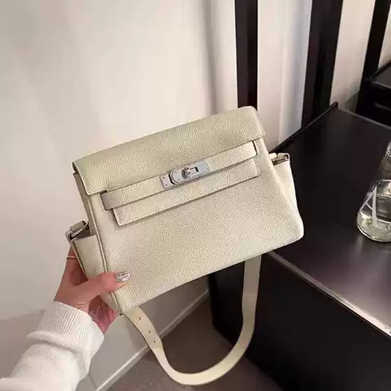 Cross-border New Bag Cowhide Kelly Messerman Bag Multi-functional Crossing Shoulder High-end All-match Texture Bag for Women