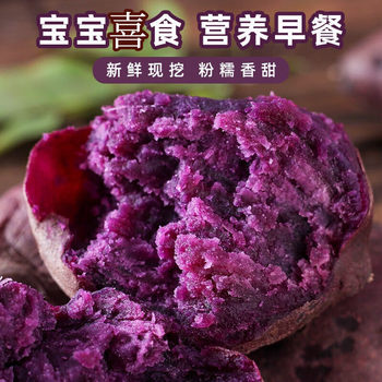 Purple sweet potato fresh chestnut sweet potato sweet potato sweet potato sweet potato sweet potato candy heart 10kg sweet potato tobacco sweet potato vegetable farmhouse self-grown
