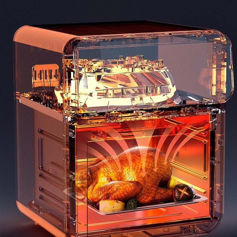 外贸出口加大容量空气炸锅智能触屏无油薯条机家用多功能电炸锅