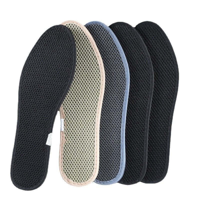 Bamboo Charcoal Deodorant Insoles for Men and Women, Breathable, Sweat-Absorbent, Anti-Odor, Soft-Soled, Fragrance-Retaining, Height-Increasing, All-Season Wholesale Sports Shoe Insoles