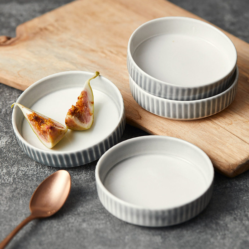 Condiment Dish, Dipping Sauce Ceramic Small Dish, Seafood Plate, Cold Dish Plate, Restaurant Flavor Dish with Vinegar Dish, Wholesale, Simple Style