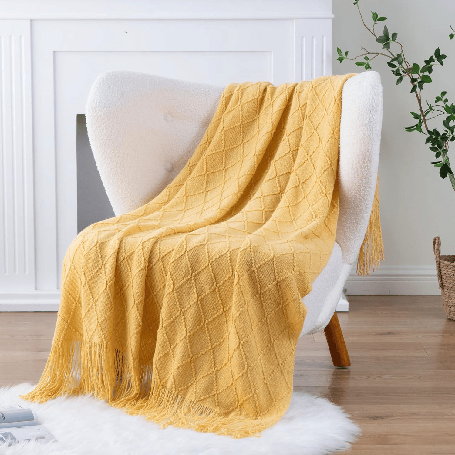Nordic cream style sofa blanket living room air conditioning blanket knitted blanket office Cape shawl blanket sofa blanket