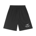 C601 mesh embroidered shorts black