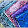 Factory Spot Wholesale Spot Snake Pattern Pu Leather Imitation Cotton Velvet Bottom Hot Stamping Artificial Leather Fabric Bags and Leather Goods