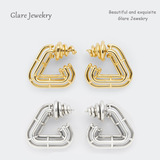 Новая мода 2022 года - геометрические полые темпераментные трендовые серьги bv, изысканные и элегантные серьги для пригородных поездок, новая зима