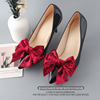 Velvet Bowknot Shoe Clips Shoe Flowers Shoe Buckles High Heels Wedding Shoe Accessories Detachable Versatile Foreign Trade Cross-Border Wholesale