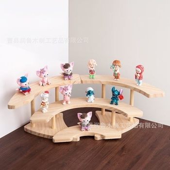 In-Stock Wooden Blind Box Display Stand, Figurine Storage Rack, Tiered Display Stand, Small Ornaments, Cute Storage Box