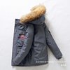 New European and American Cross-Border down Workwear Couple's Jacket down Coat Men's Trendy Short Winter Snow Spell Thickened Faux Fur