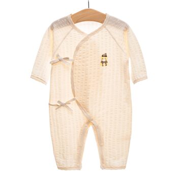 Summer newborn clothes pure cotton jumpsuit baby long sleeve thin butterfly clothes air conditioning clothes for confinement center