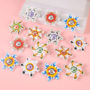 Cartoon Plastic Rotary Top Kindergarten Students Creative Toys Gift Dynamic Internet Red Finger Rotary Top