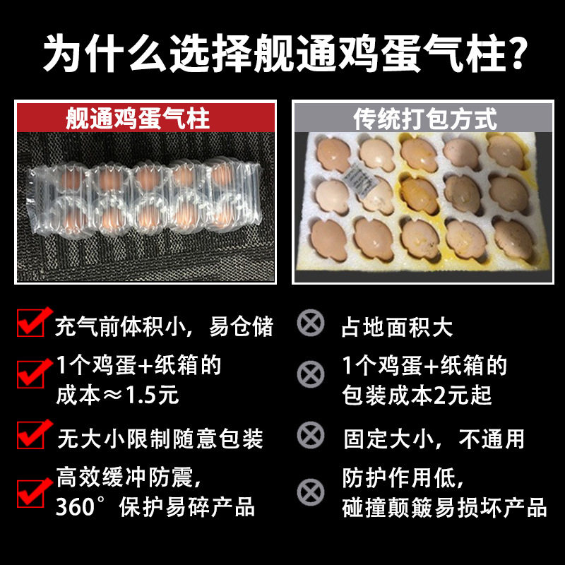 10-Pack Egg Packaging Air Column Bags for Express Delivery, Anti-Drop Transportation Protection Bubble Bags, Inflatable Egg Trays, Duck Egg Bags