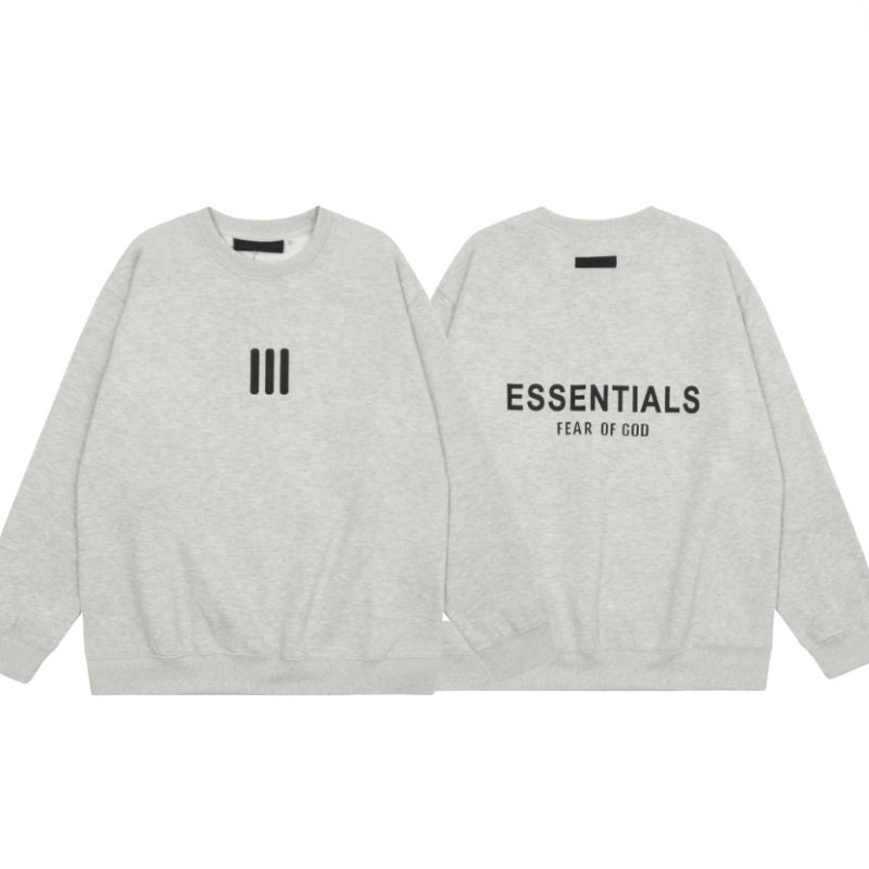 秋冬FOG复线ESSENTIALS植绒字母连帽衫卫衣 男女情侣宽松加绒外套