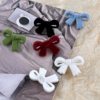 High-grade Velvet Bow Button Sweater Knitted Cardigan Decorative Buckle Small Chanel Style Foot Buckle Accessories