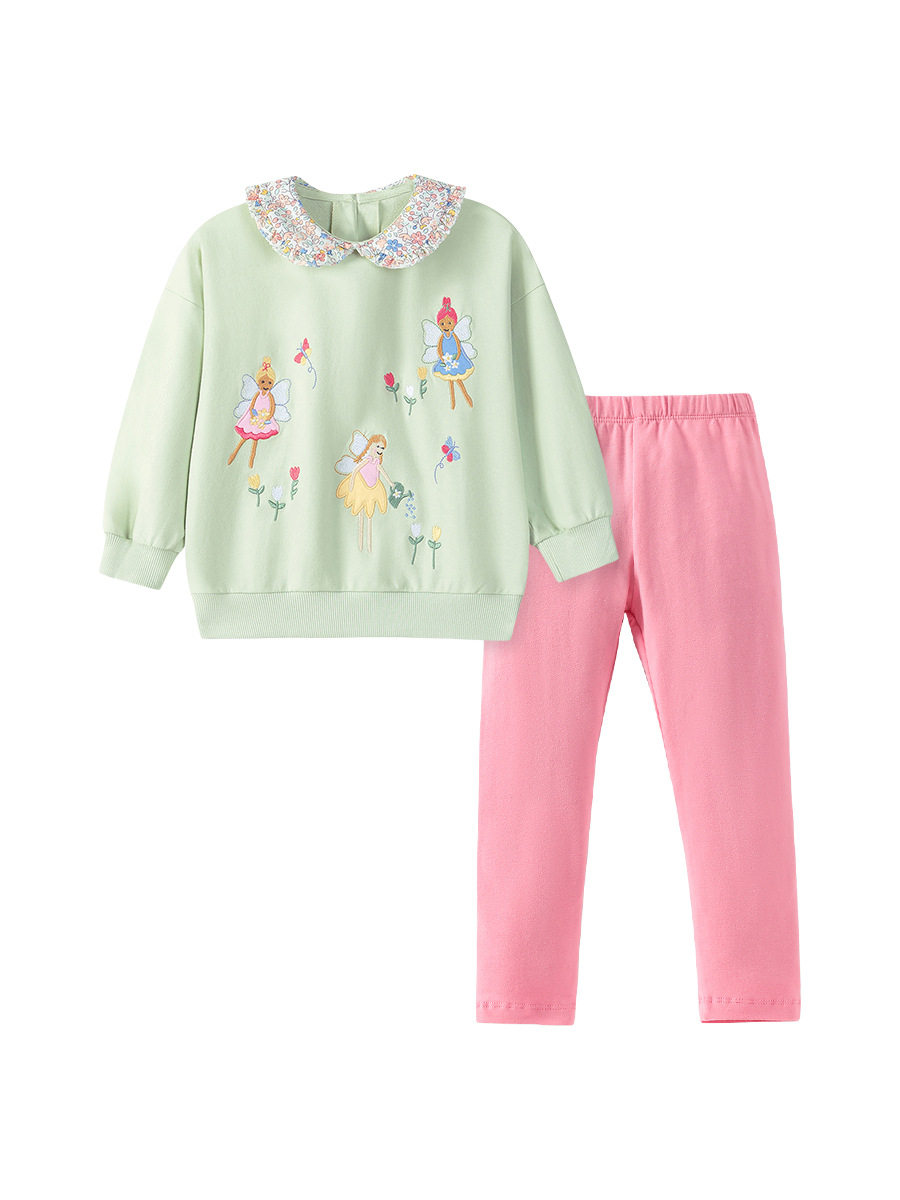 Vente en gros vêtements enfants usine directe, ensemble fille automne, tenue enfant mignonne style