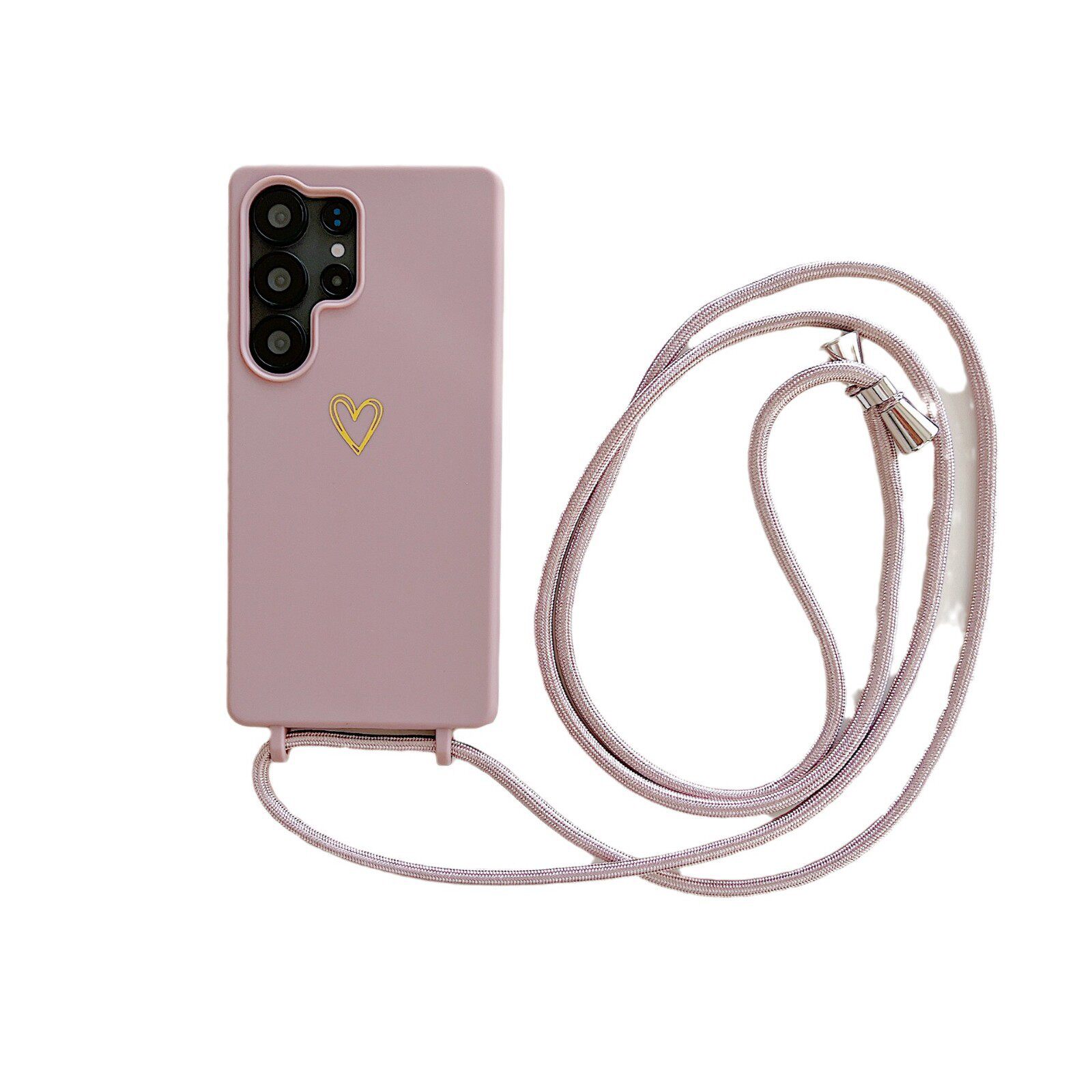Integrated Lanyard Case for Samsung S25U Phone Case A56 Small Love Thickened Crossbody Drop-resistant S24 Phone Case
