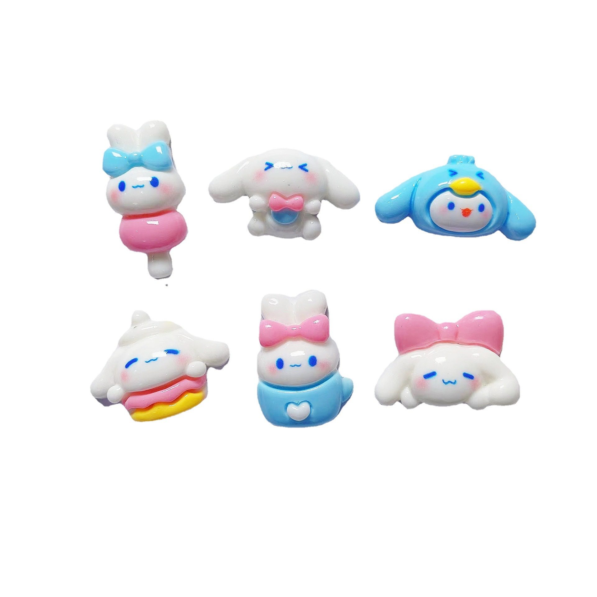 Cute creative white dog cartoon cream glue phone case DIY hair accessories creative hair accessories diy resin accessories wholesale