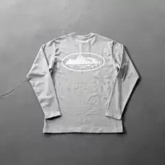 High-Quality Cross-Border Foreign Goods Hot-Selling Item Corteiz American Street Hip-Hop Trendy Brand Alcatraz Print Men's Long-Sleeve T-Shirt