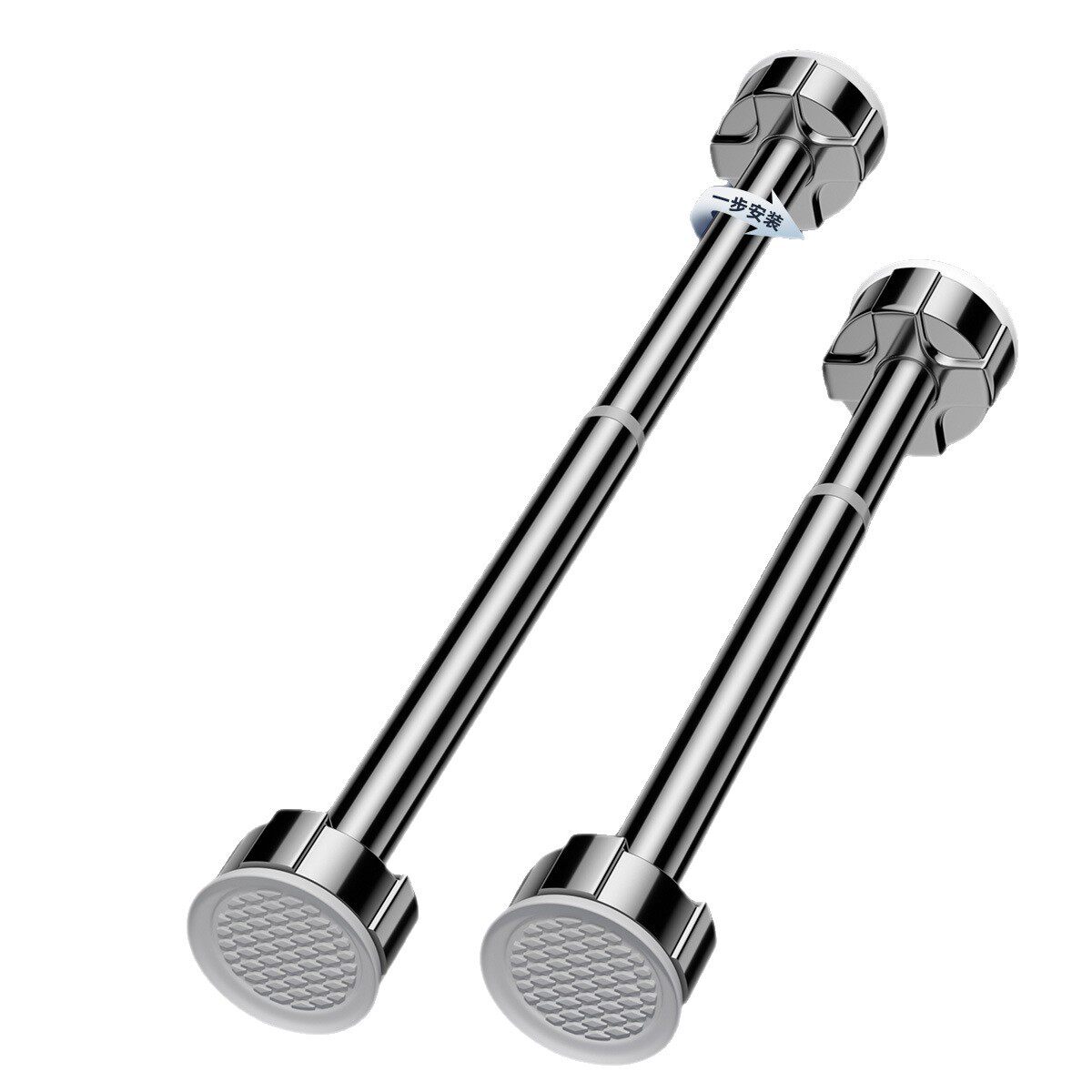 Telescopic Rod Clothes Drying Rod No-Drill Curtain Wardrobe Support Rod Bathroom Nail-Free Support Frame Retractable Shower Curtain Rod