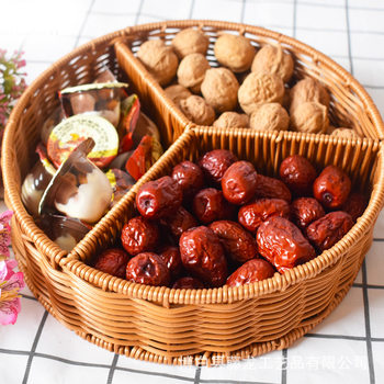 Shang Chao Display Imitation Rattan Basket Snack Split Basket Reinforced Storage Basket Bread Basket Overtime Display Basket Fruit Basket