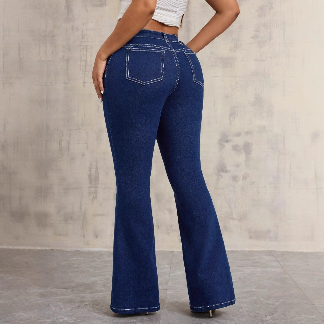 Womens Slim Fit Stretch Denim Jeans Fashionable Versatile Comfortable Casual Wear Ready to Ship